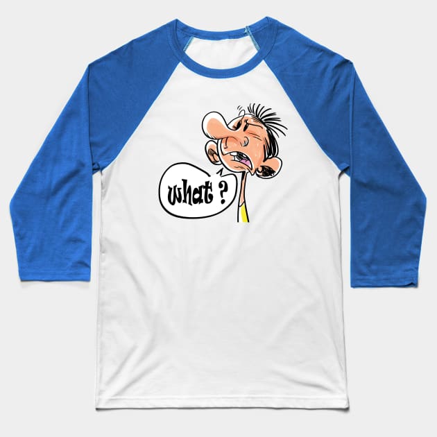 what do you say Baseball T-Shirt by BARSHOMY-TOON